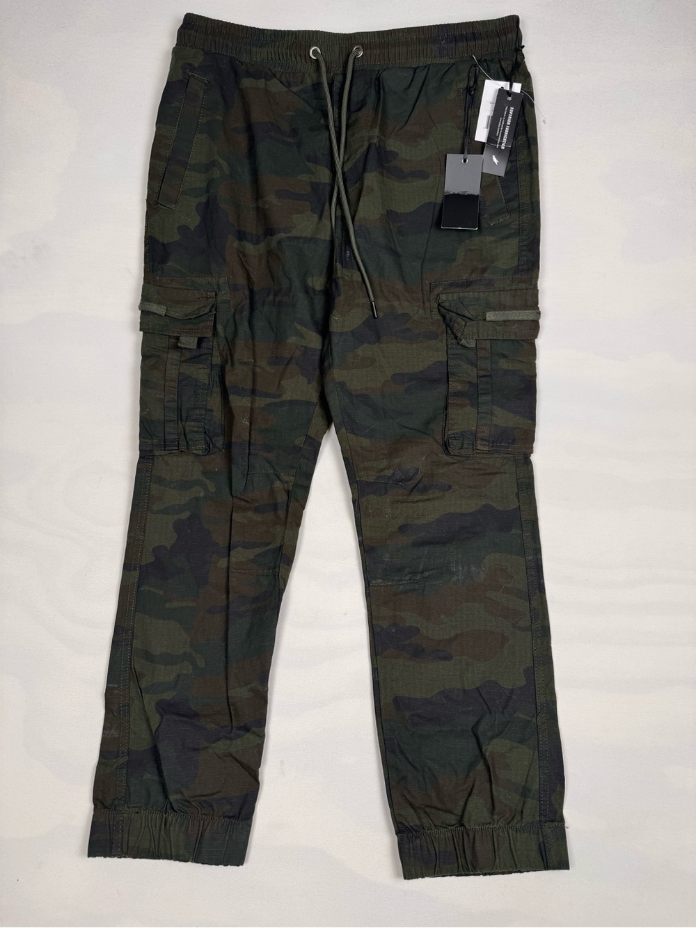NWT Stone Falcon Apparel Slim Fit Cargo Pants Army Camo Green Men’s L